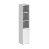 Шкаф Staillex высокий узкий со стеклом (белый)
