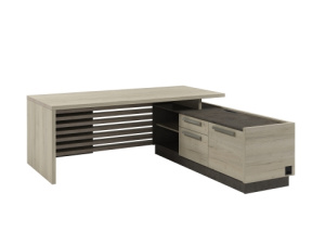 Стол руководителя PULSAR 2000R/L (Дуб/Бетон)