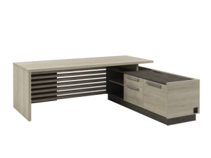 Стол руководителя PULSAR 2200R/L (Дуб/Бетон)