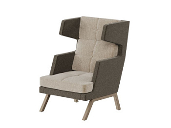 ALDO кресло высокое с декором из пуговиц