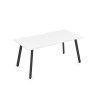 Стол AREDO 1400/700 с вырезом (Белый/Черный)