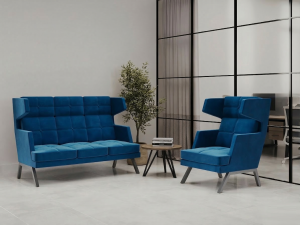 ALDO диван трёхместный высокий с декором из пуговиц