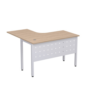 Стол эргономичный угловой Stil на металлических опорах с металлическим экраном