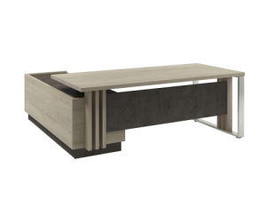 Стол руководителя PULSAR 2000 R/L (Дуб/Бетон)
