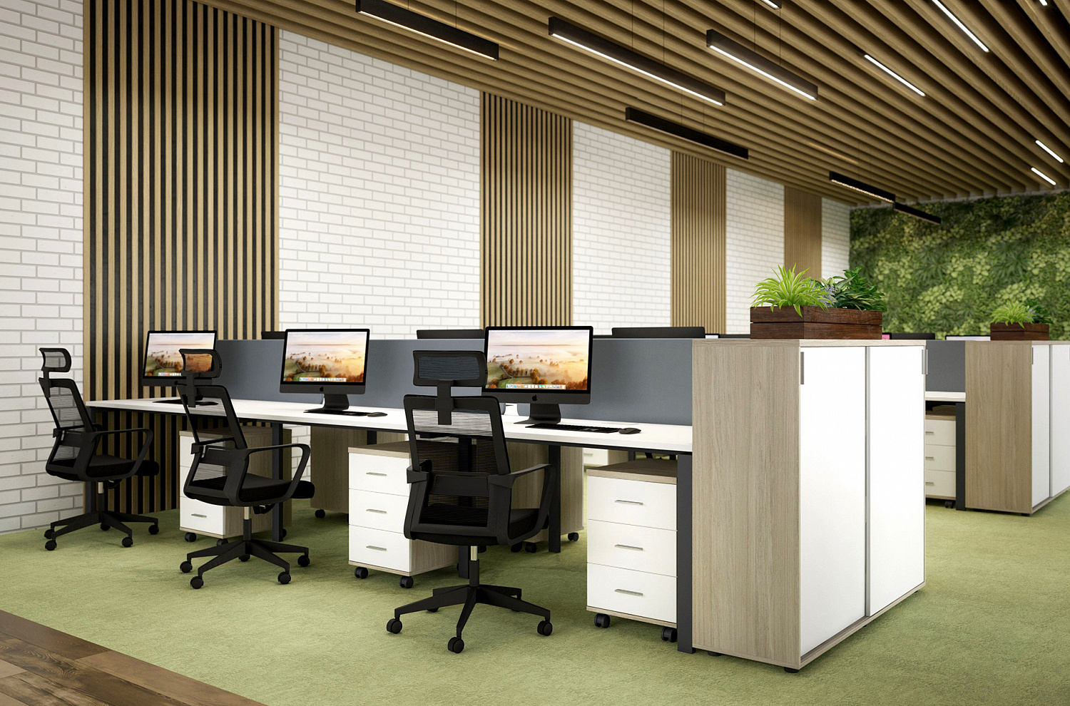 Тумба Staillex на 800 с замком (дуб темный/белый)