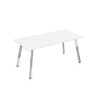 Стол AREDO 1400/700 с вырезом (Белый/Хром)