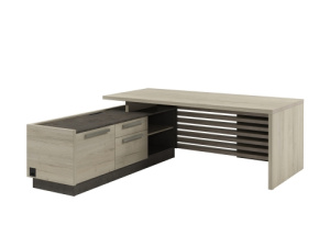 Стол руководителя PULSAR 2000R/L (Дуб/Бетон)