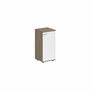 Шкаф Staillex низкий узкий (белый/дуб темный)