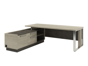 Стол руководителя PULSAR 2200 R/L (Дуб/Бетон)