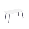 Стол AREDO 1400/700 с вырезом (Белый/Графит)