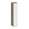 Шкаф Staillex высокий узкий (белый/дуб темный)