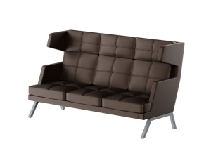 ALDO диван трёхместный высокий с декором из пуговиц