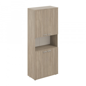 Шкаф Staillex высокий широкий с нишей (дуб темный)