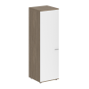 Гардероб Staillex высокий узкий глубокий (белый/дуб темный)