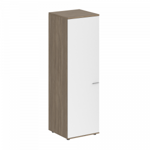 Гардероб Staillex высокий узкий глубокий (белый/дуб темный)