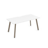 Стол AREDO 1400/700 с вырезом (Белый/Tabaco)