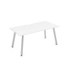 Стол AREDO 1400/800 с вырезом (Белый/Серый)