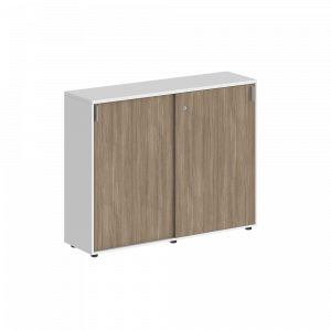 Шкаф-купе Staillex 1638 средний с замком (белый/дуб темный)