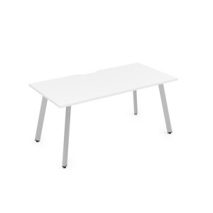 Стол AREDO 1400/700 с вырезом (Белый/Серый)