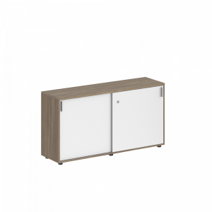 Шкаф-купе Staillex 1238 низкий с замком (белый/дуб темный)