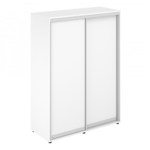 Шкаф-купе Staillex высокий, полки, штанга (белый)