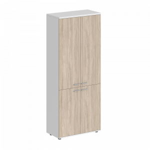 Шкаф Staillex высокий широкий 4 двери (дуб светлый/белый)