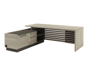 Стол руководителя PULSAR 2200R/L (Дуб/Бетон)