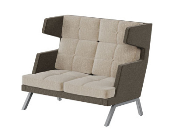 ALDO диван двухместный высокий с декором из пуговиц