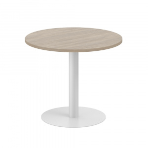 Стол переговорный круглый SIGMA дуб темный/белый