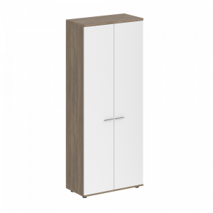 Гардероб Staillex высокий широкий (белый/дуб темный)
