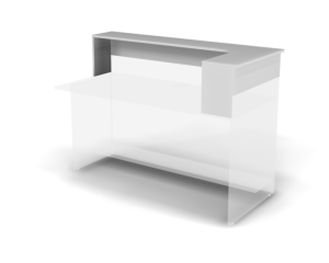 Полка топ Europa для ресепшн, угловая, правая 21198