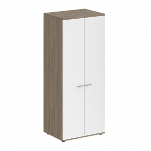Гардероб Staillex высокий широкий глубокий (белый/дуб темный)