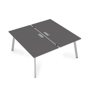 Стол AREDO 1400/1235 с лючком (Grafit/Серый)