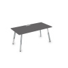 Стол AREDO 1400/800 с лючком (Grafit/Хром)