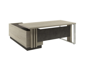 Стол руководителя PULSAR 1800 R/L (Дуб/Бетон)