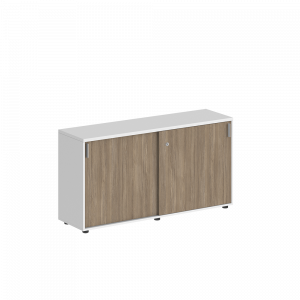 Шкаф-купе Staillex 1238 низкий с замком (дуб темный/белый)