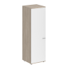 Гардероб Staillex высокий узкий глубокий (белый/дуб светлый)