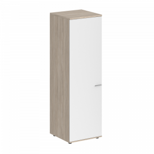 Гардероб Staillex высокий узкий глубокий (белый/дуб светлый)
