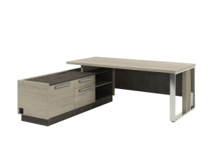 Стол руководителя PULSAR 2000 R/L (Дуб/Бетон)