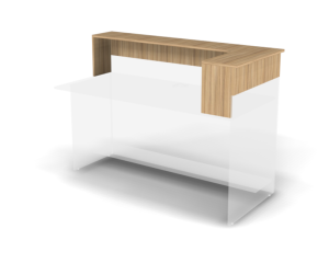 Полка топ Europa для ресепшн, угловая, правая 21198