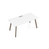 Стол AREDO 1400/800 с лючком (Белый/Tabaco)