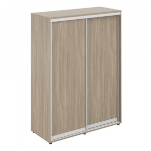 Шкаф-купе Staillex высокий, полки, штанга (дуб темный)