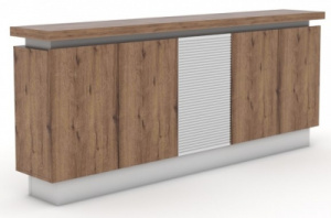 Греденция OFISHCI ATLAS 2480 (Afzelia/White)