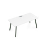 Стол AREDO 1400/800 с лючком (Белый/Klever)
