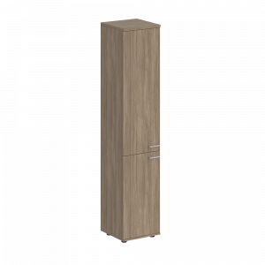 Шкаф Staillex высокий узкий 2 двери (дуб темный)