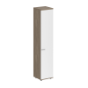 Шкаф Staillex высокий узкий (белый/дуб темный)