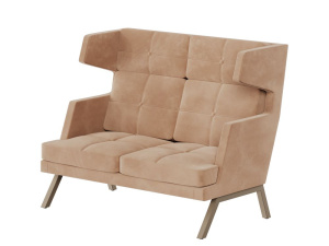 ALDO диван двухместный высокий с декором из пуговиц