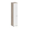 Шкаф Staillex высокий узкий (белый/дуб светлый)
